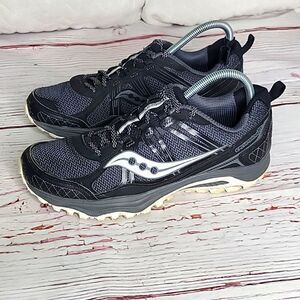 Saucony Excursion Black and Gray Running Shoe Women's Size 10